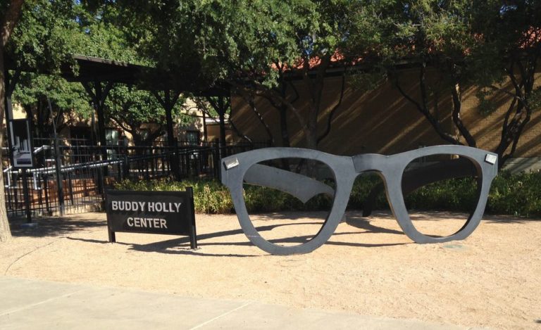 Buddy Holly Center Outside Glasses Lubbock Cultural District 