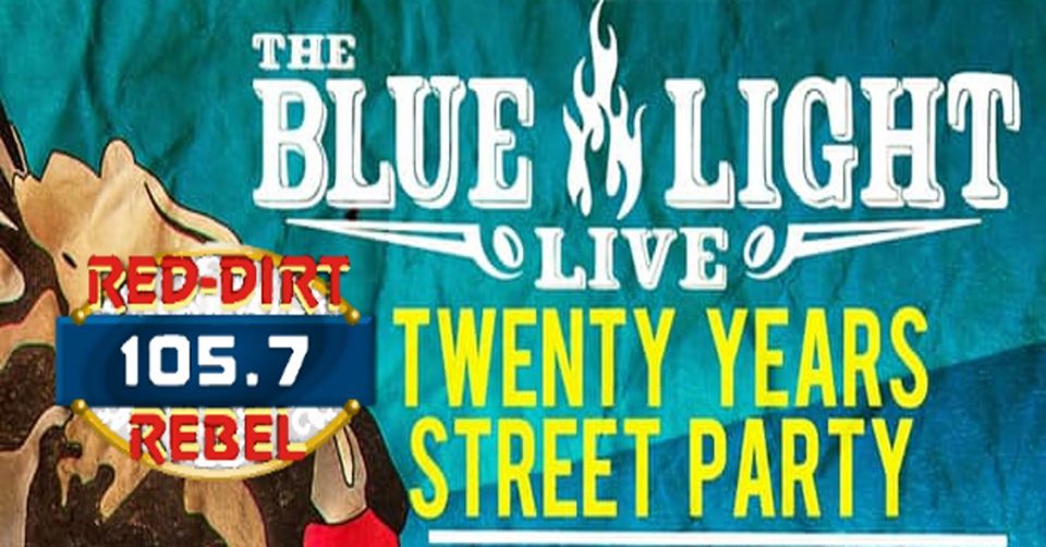 blue light 20th anniversary street party Lubbock Cultural District